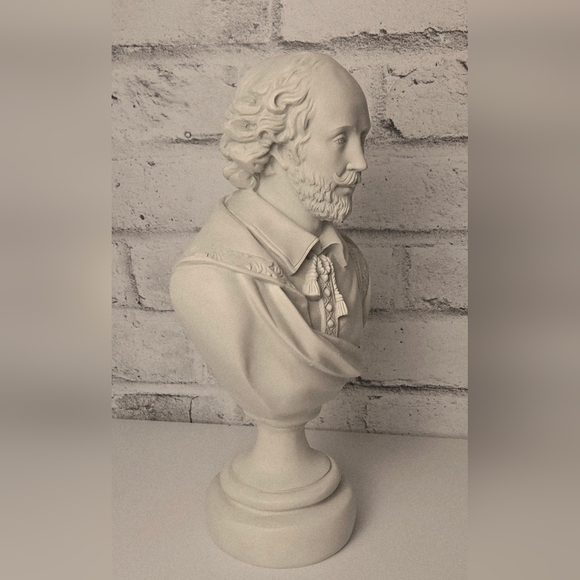 Design Toscano William Shakespeare Bust Statue Classical Resin Decor 13 Inch - Picture 4 of 8